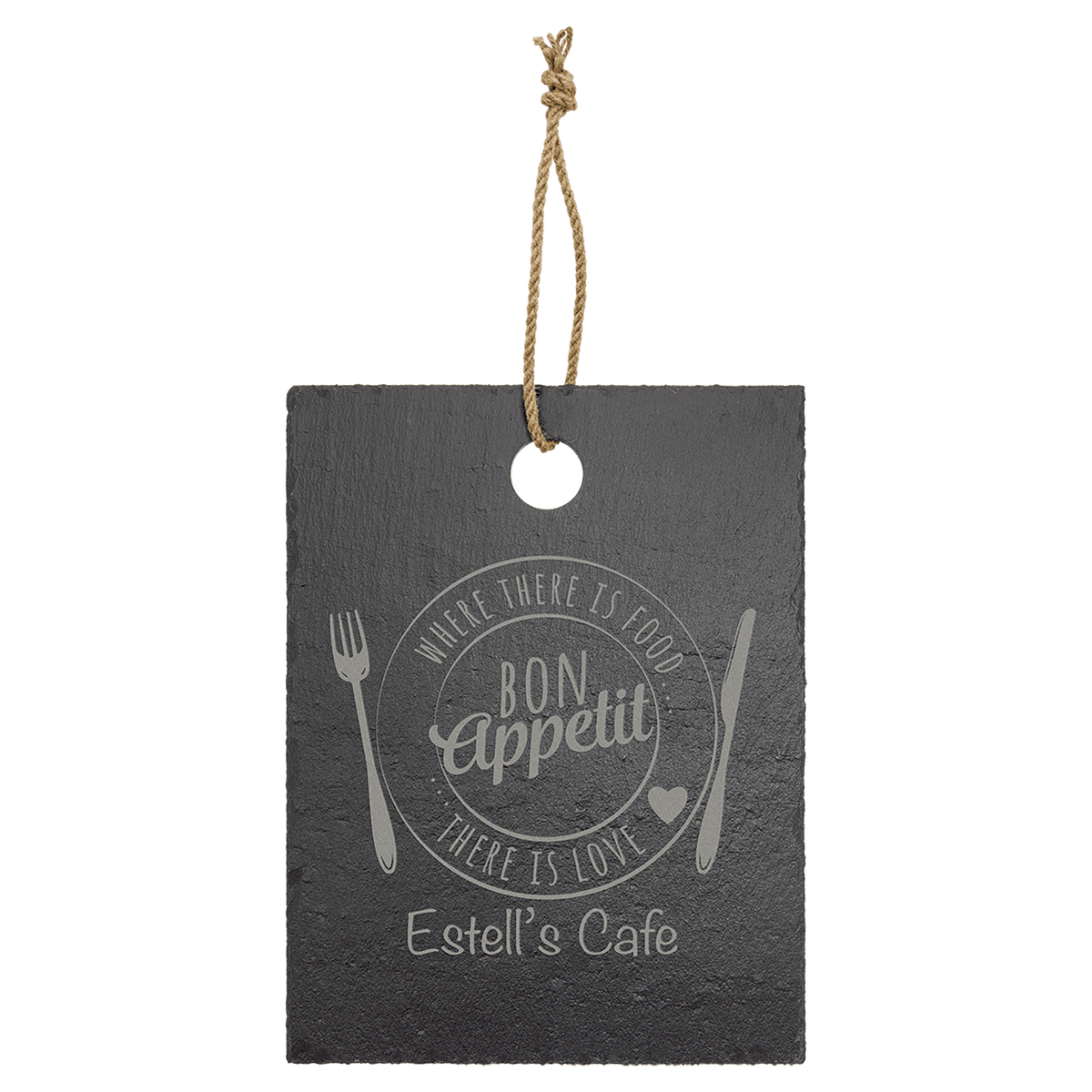 11 1/2" x 8 3/4" Rectangle Slate Cutting Board with Hanger String