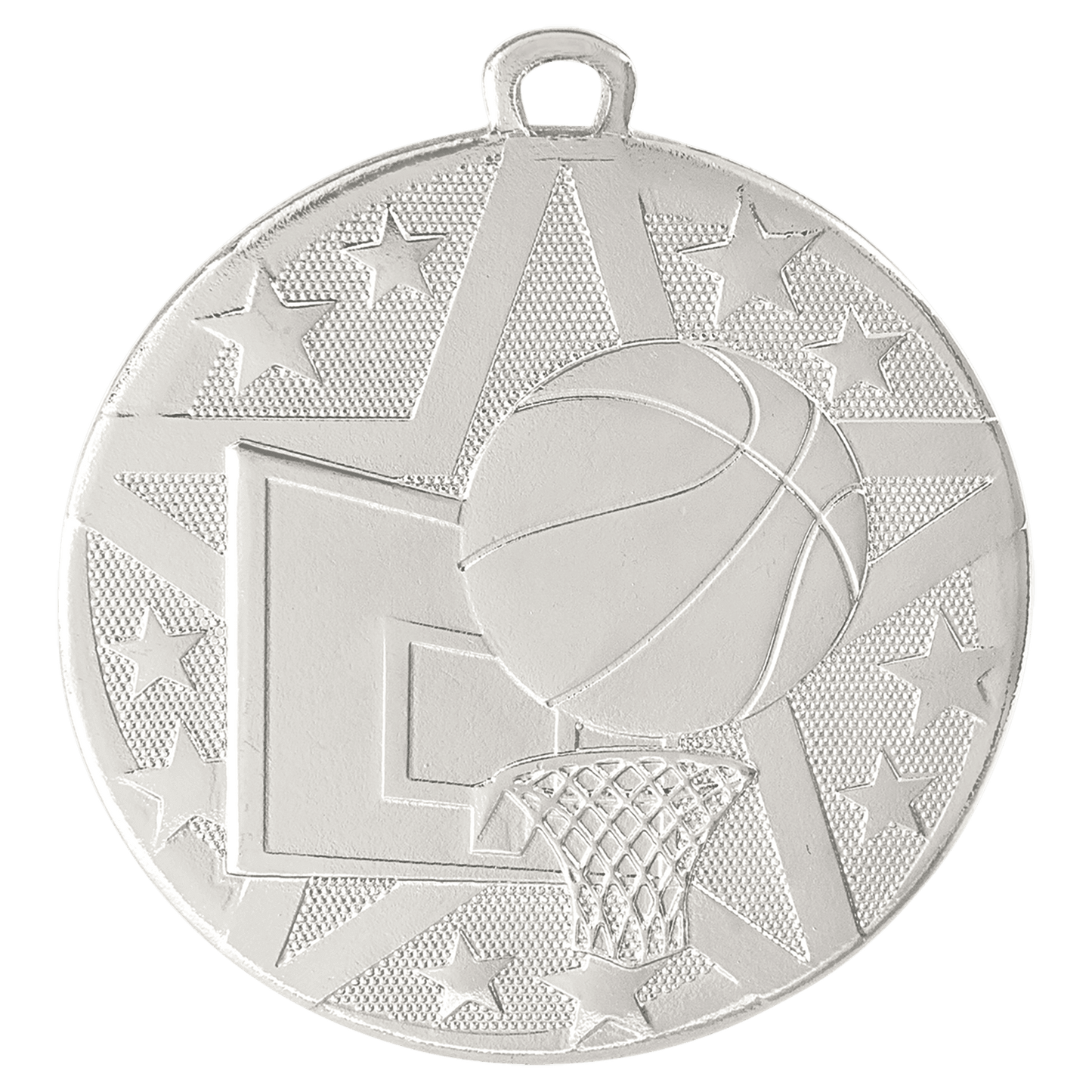 Silver 2" Superstar Basketball Medal