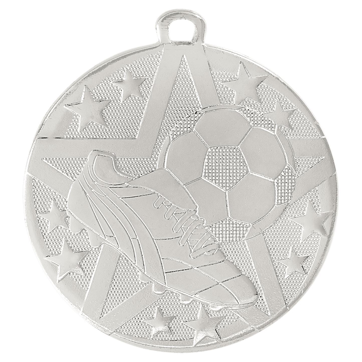 Silver 2" Superstar Soccer Medal