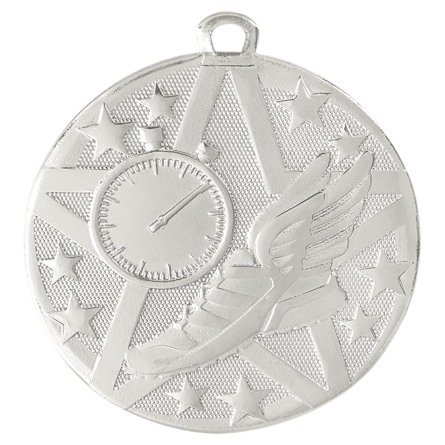 Silver 2" Superstar Track Medal