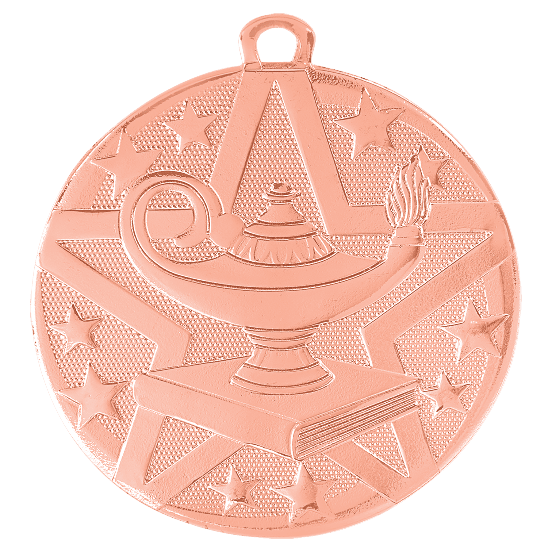 Bronze 2" Superstar Lamp of Knowledge Medal