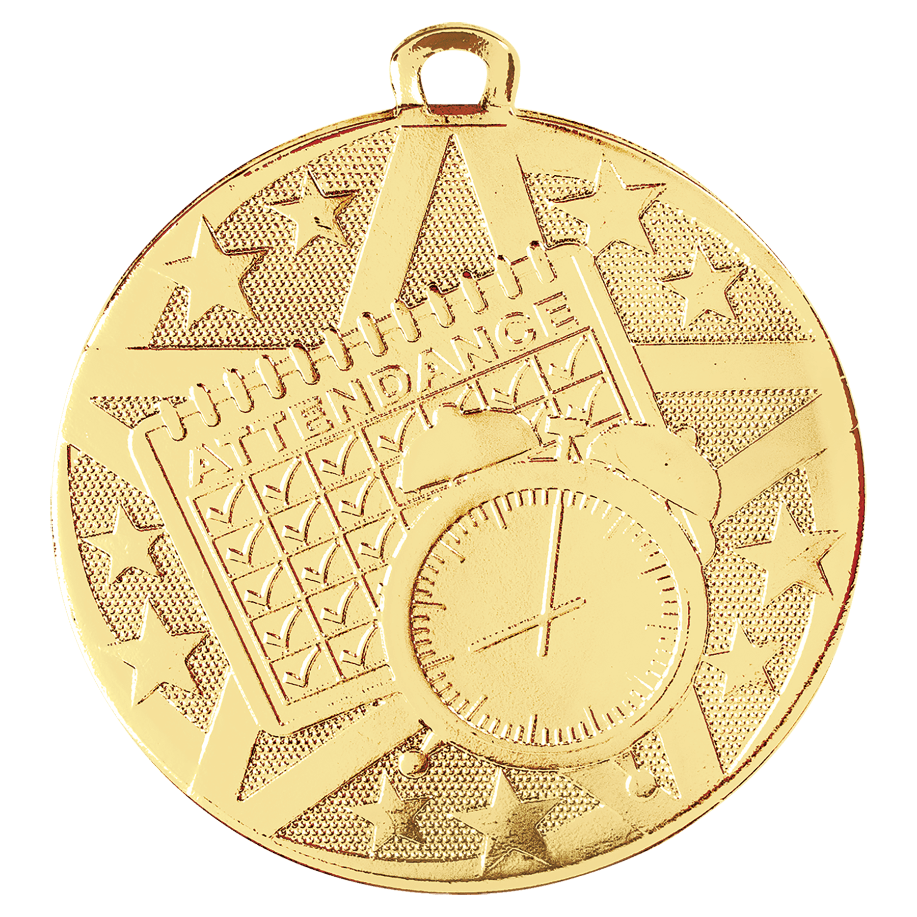 Gold 2" Superstar Perfect Attendance Medal