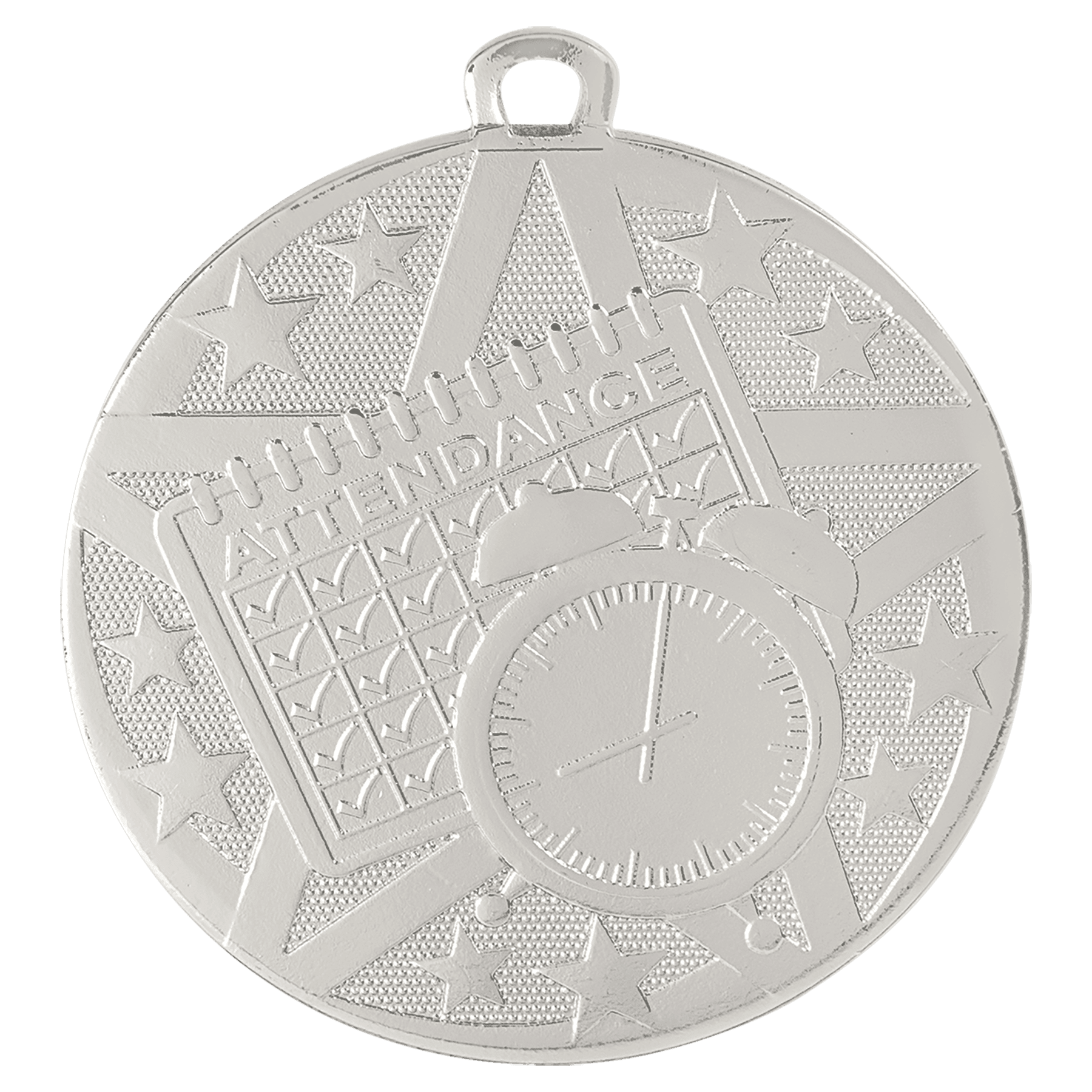 Silver 2" Superstar Perfect Attendance Medal