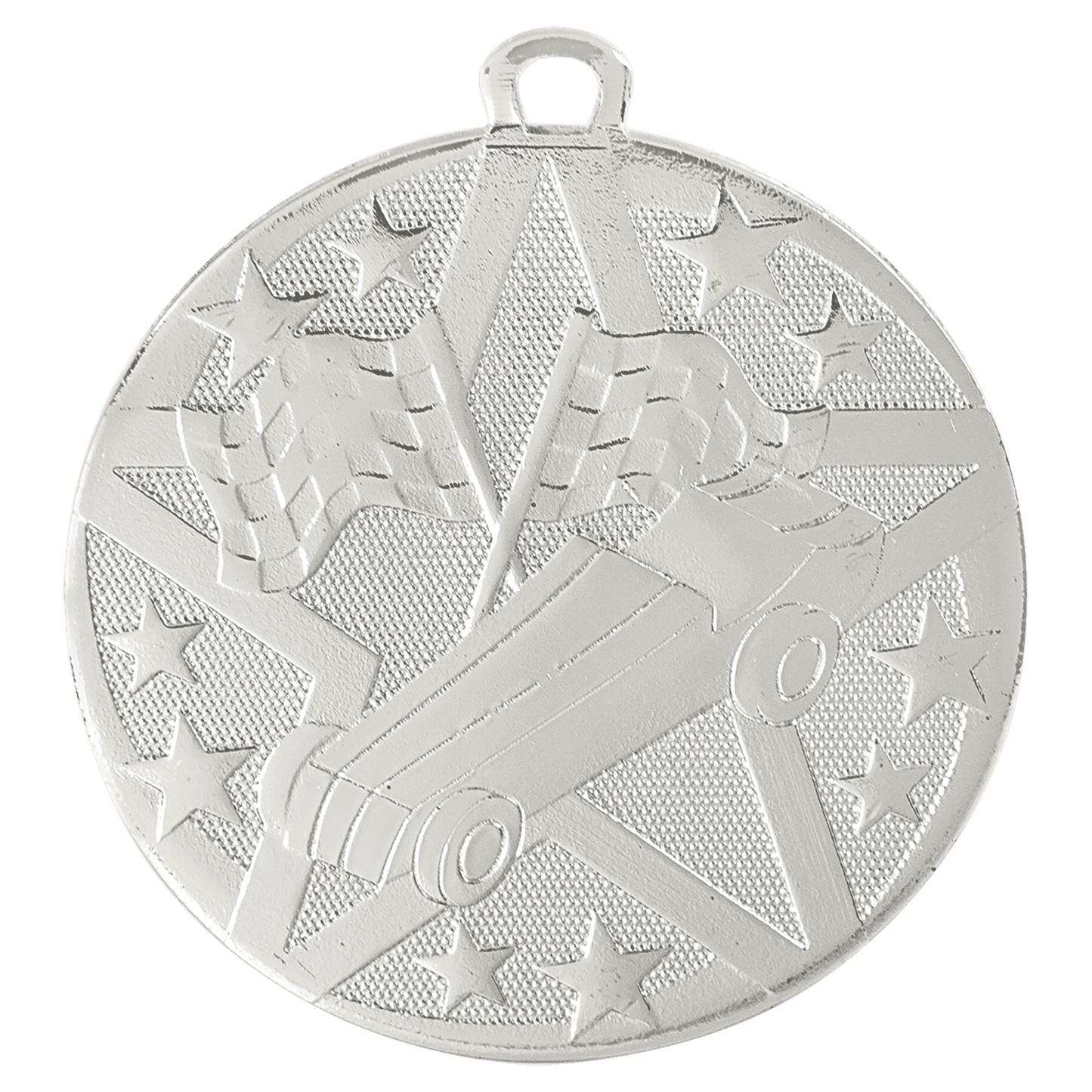Silver 2" Superstar Pinewood Derby Medal