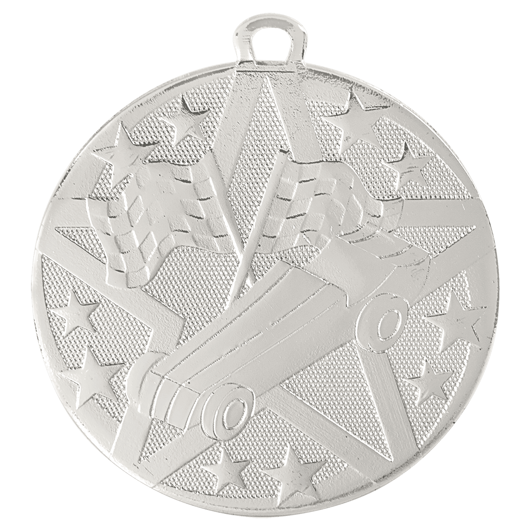 Silver 2" Superstar Pinewood Derby Medal