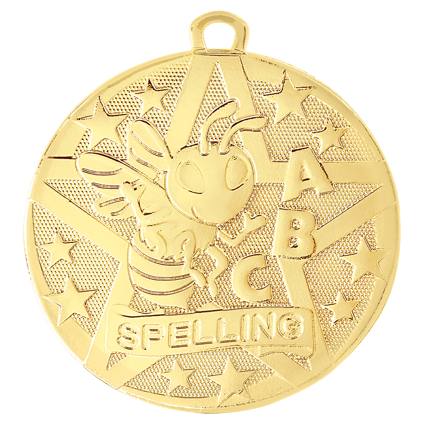 Gold 2" Superstar Spelling Medal