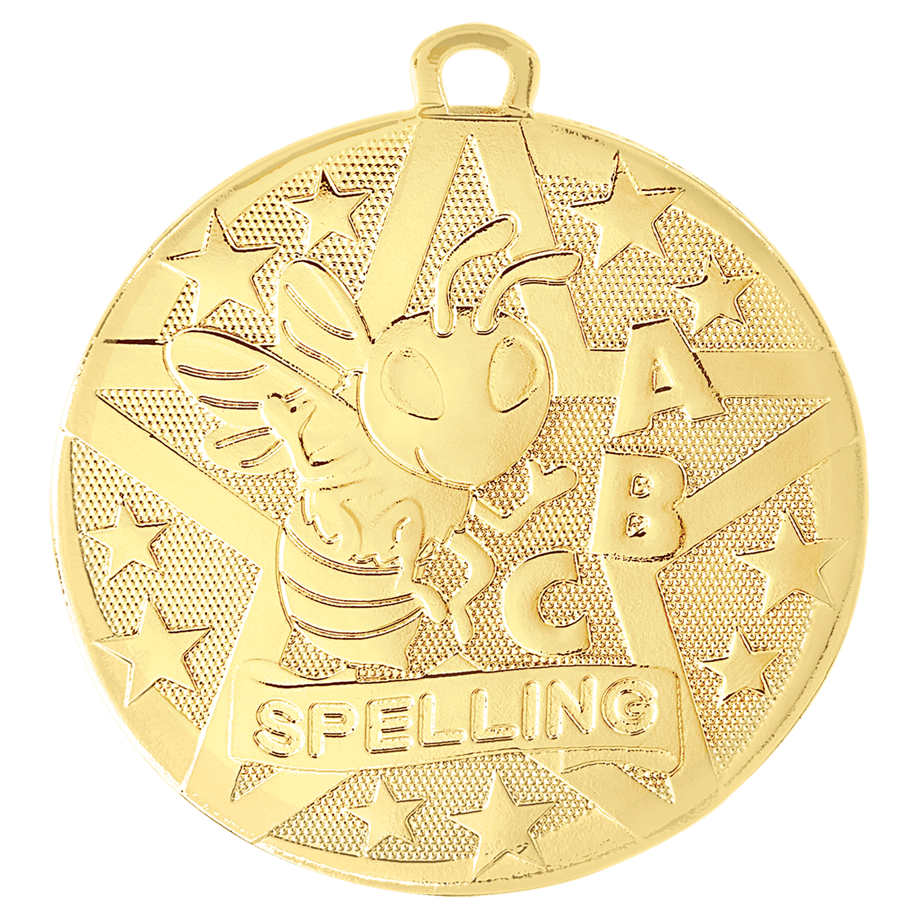 Gold 2" Superstar Spelling Medal