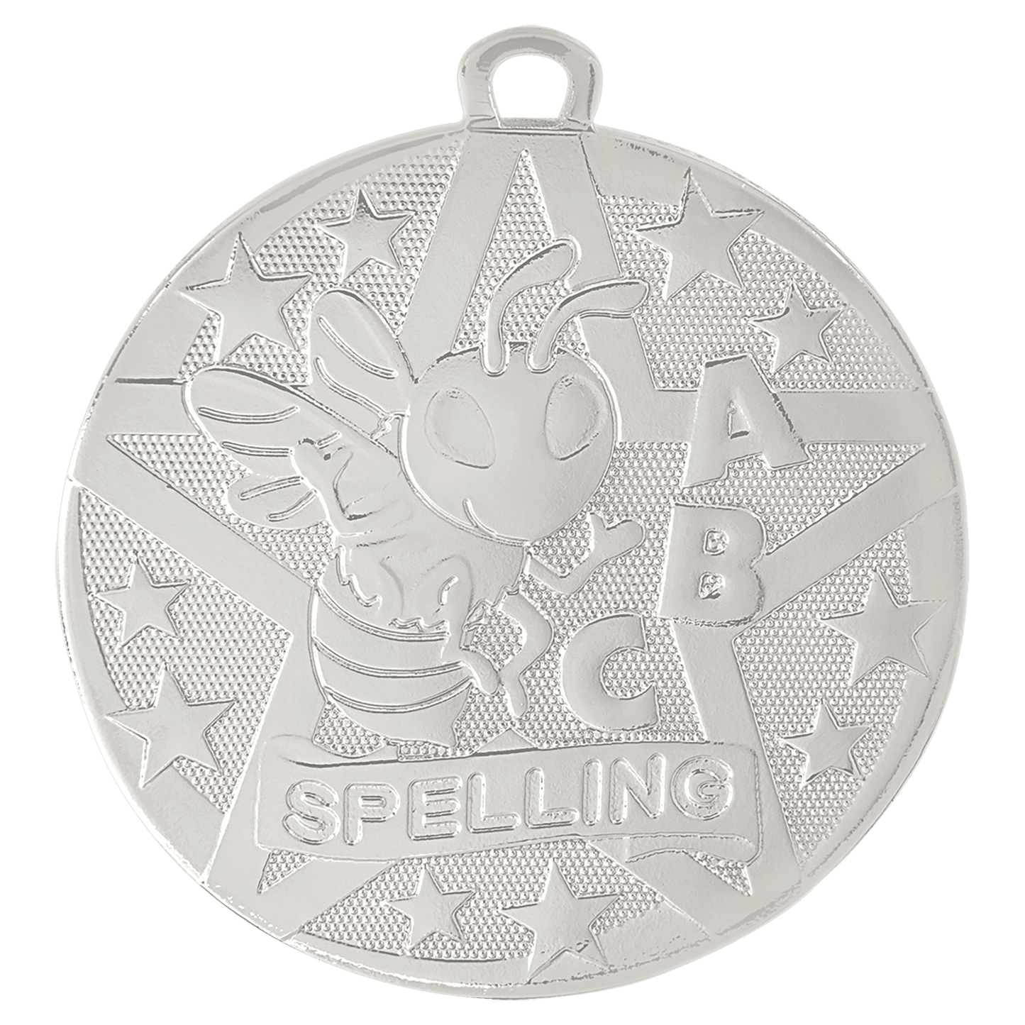 Silver 2" Superstar Spelling Medal
