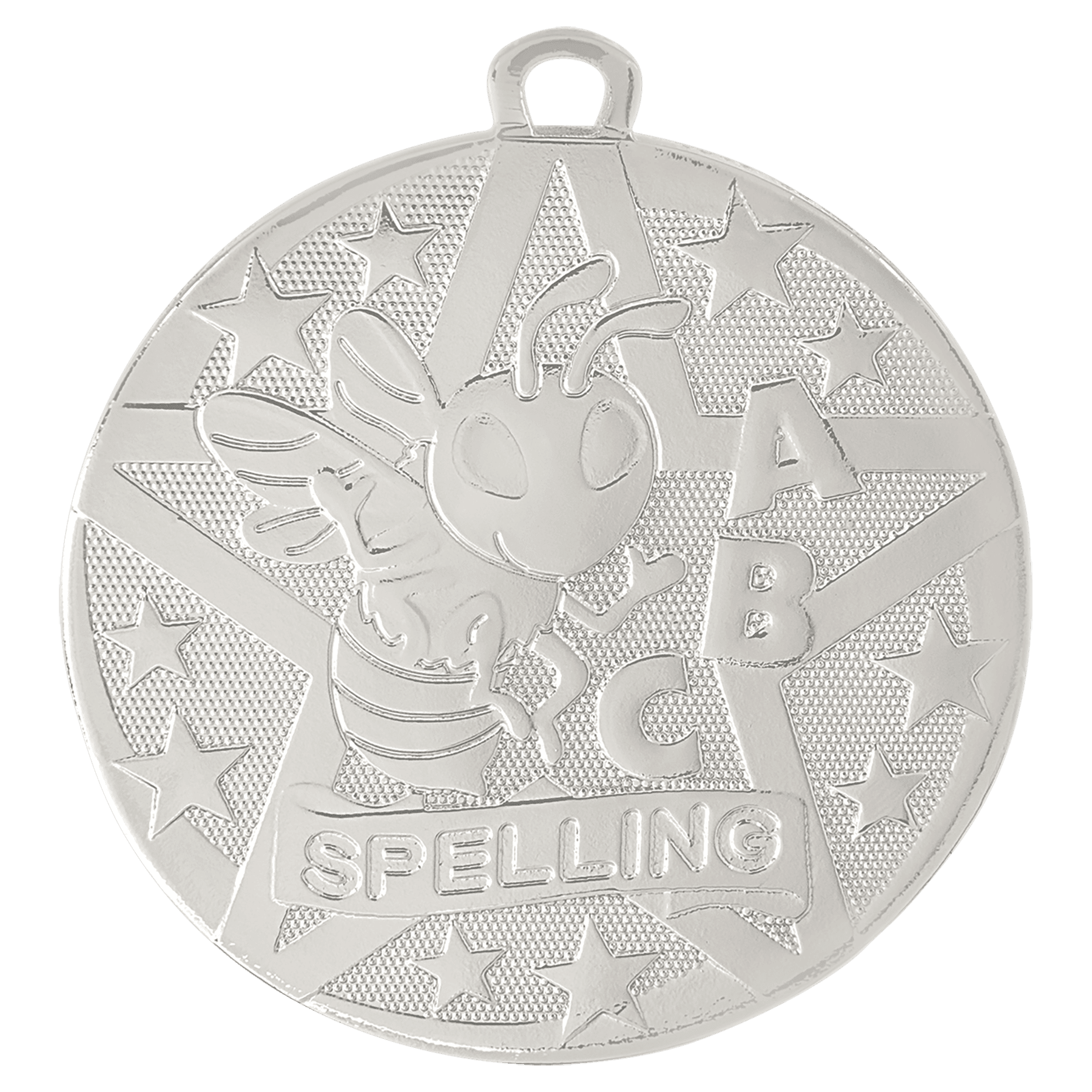 Silver 2" Superstar Spelling Medal