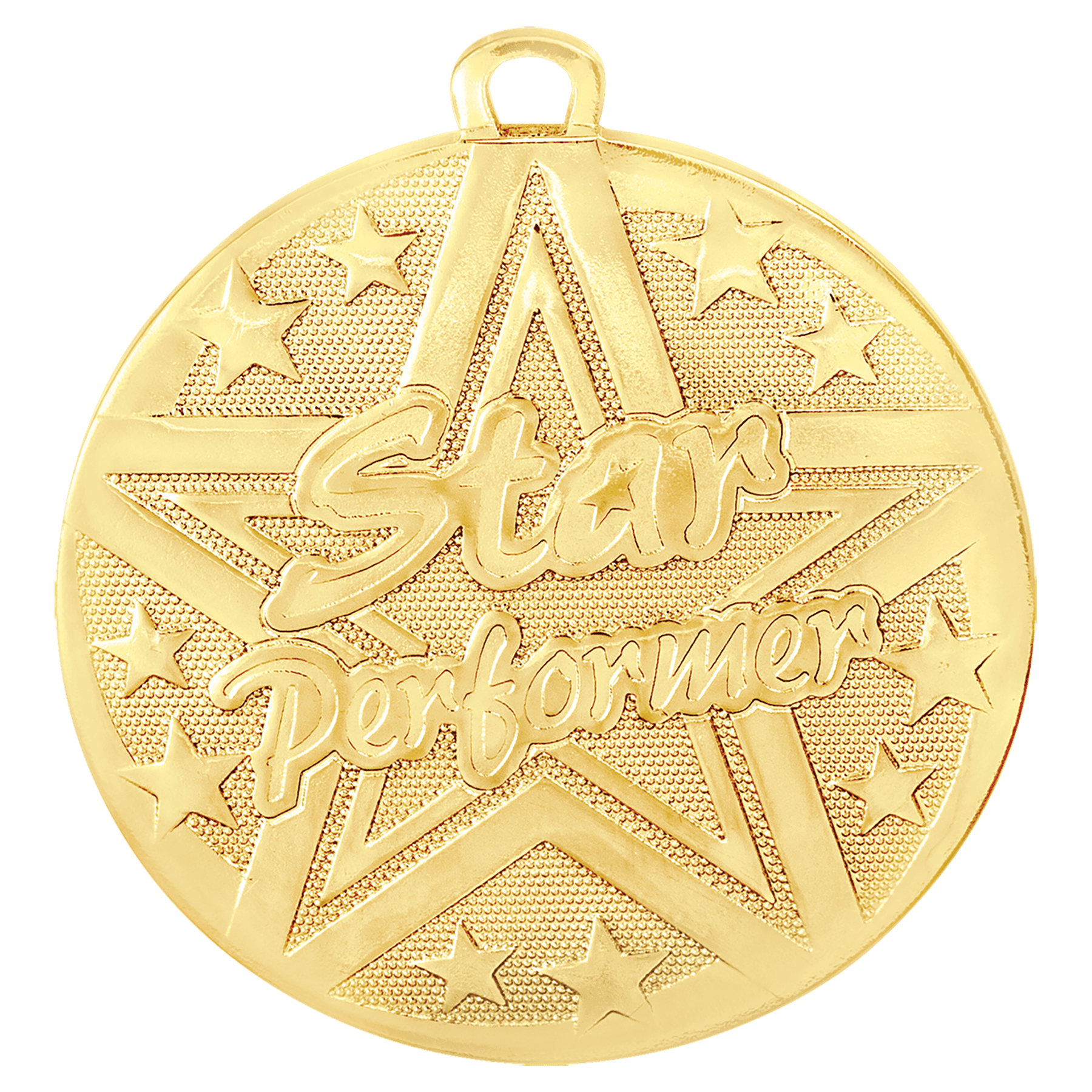 Gold 2" Superstar Star Performer Medal