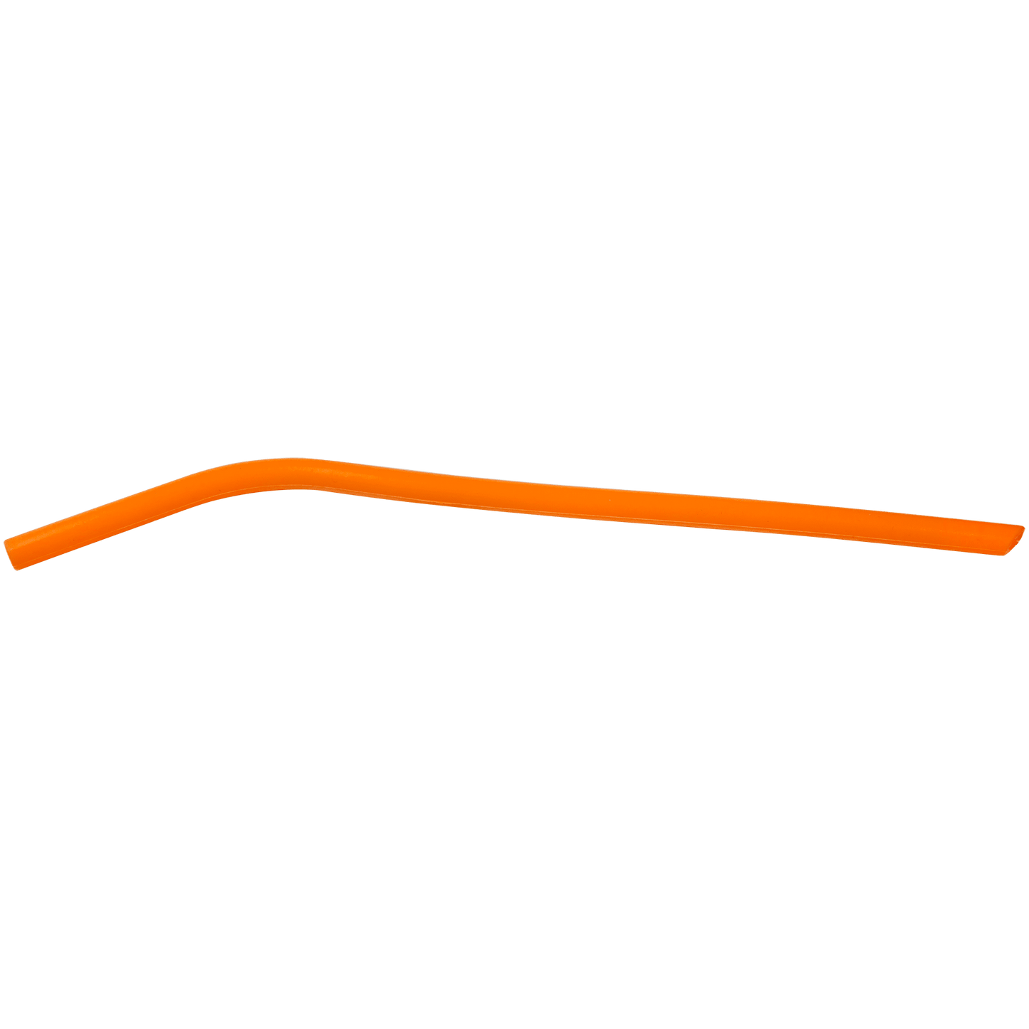 Orange 10" Small Silicone Straw