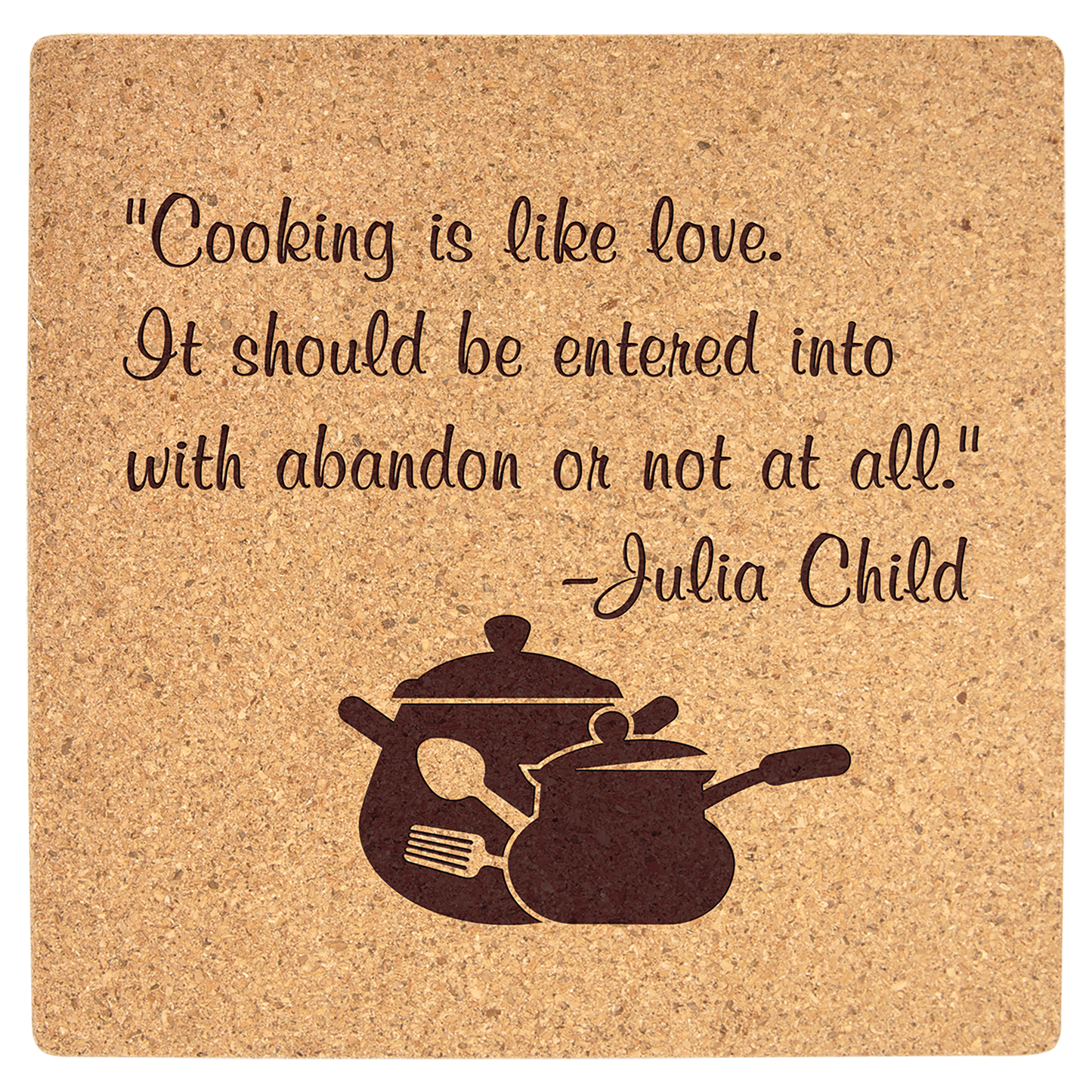 7 3/4" x 7 3/4" Square Cork Trivet