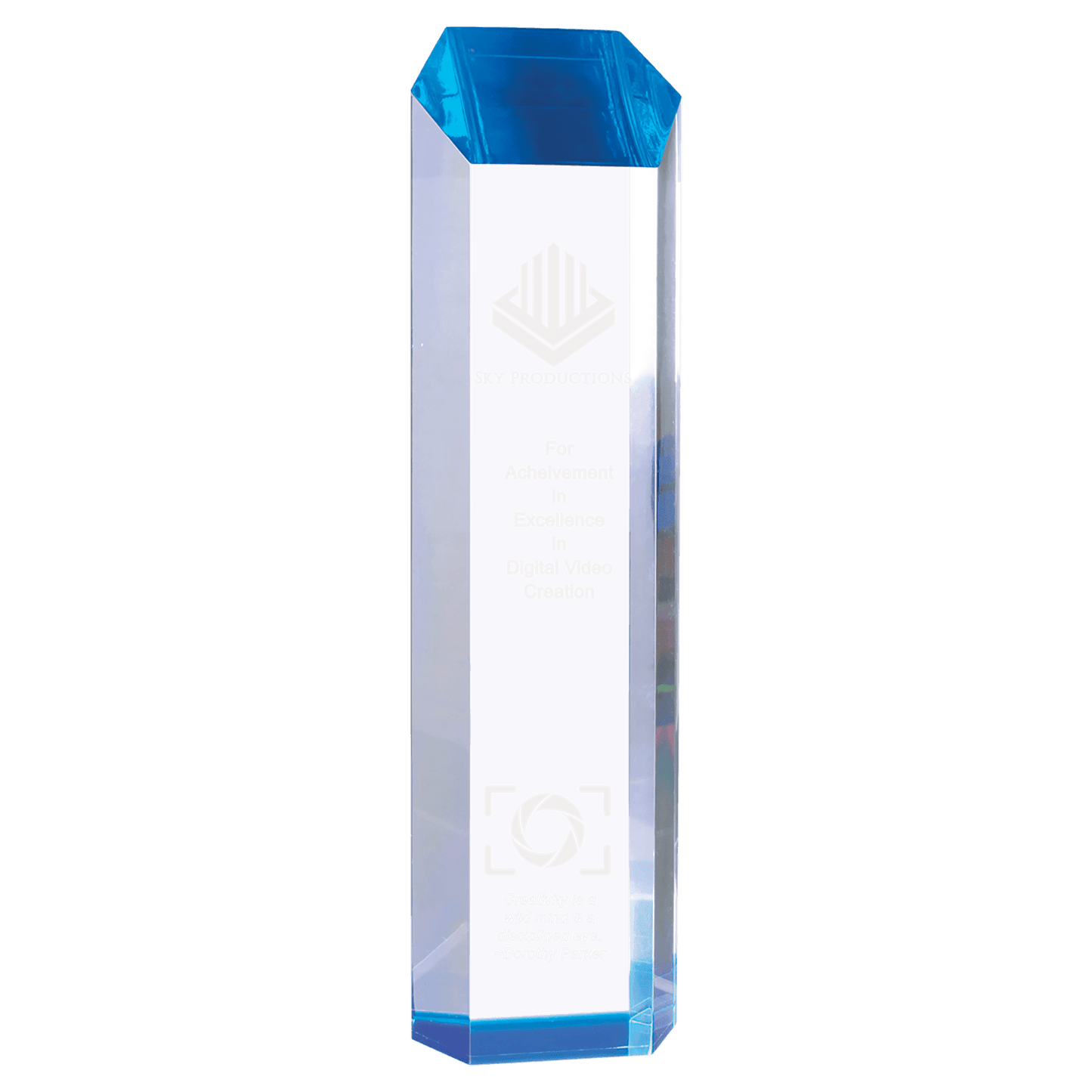 Blue 3" x 12" Tower Acrylic
