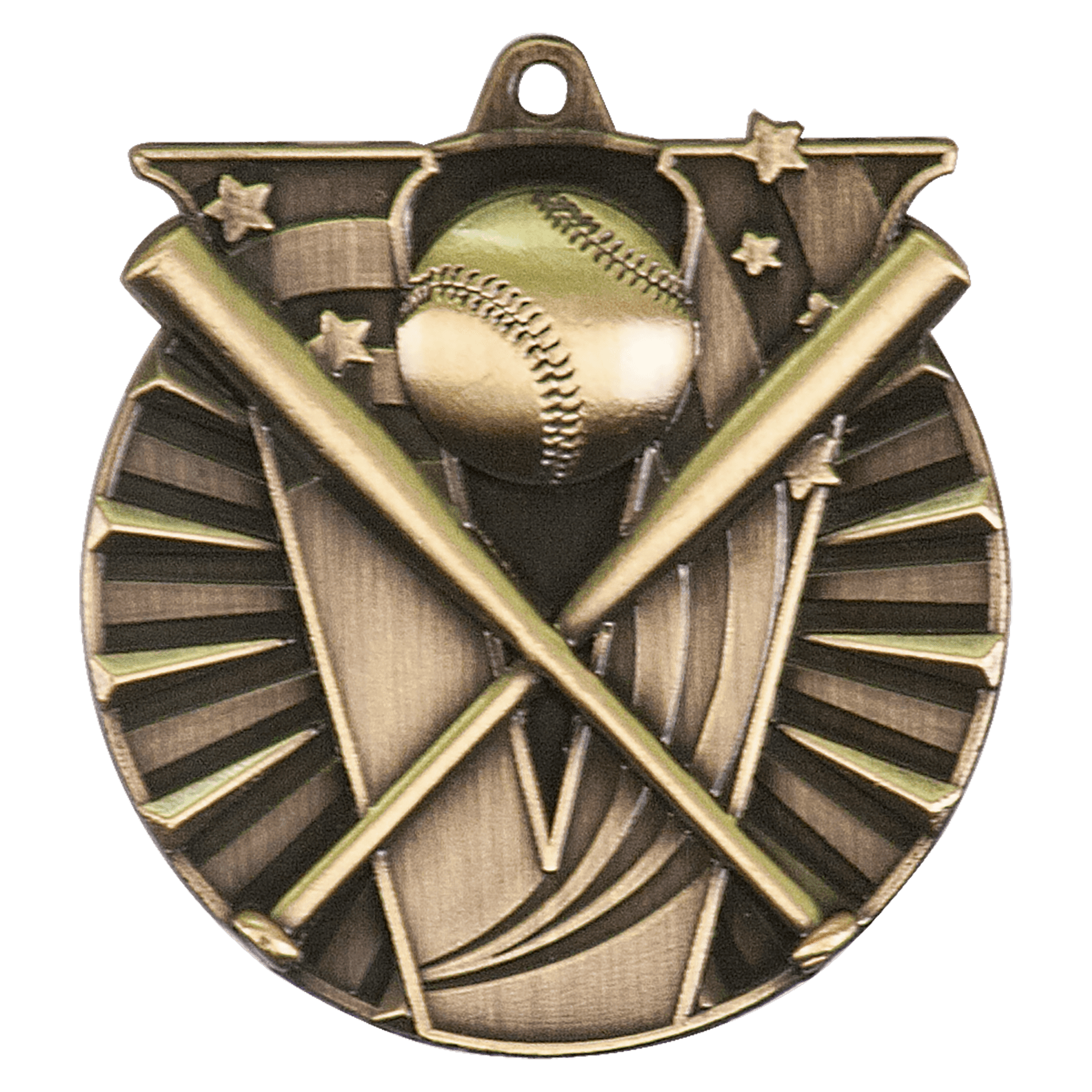Antique Gold 2" Baseball/Softball Victory Medal
