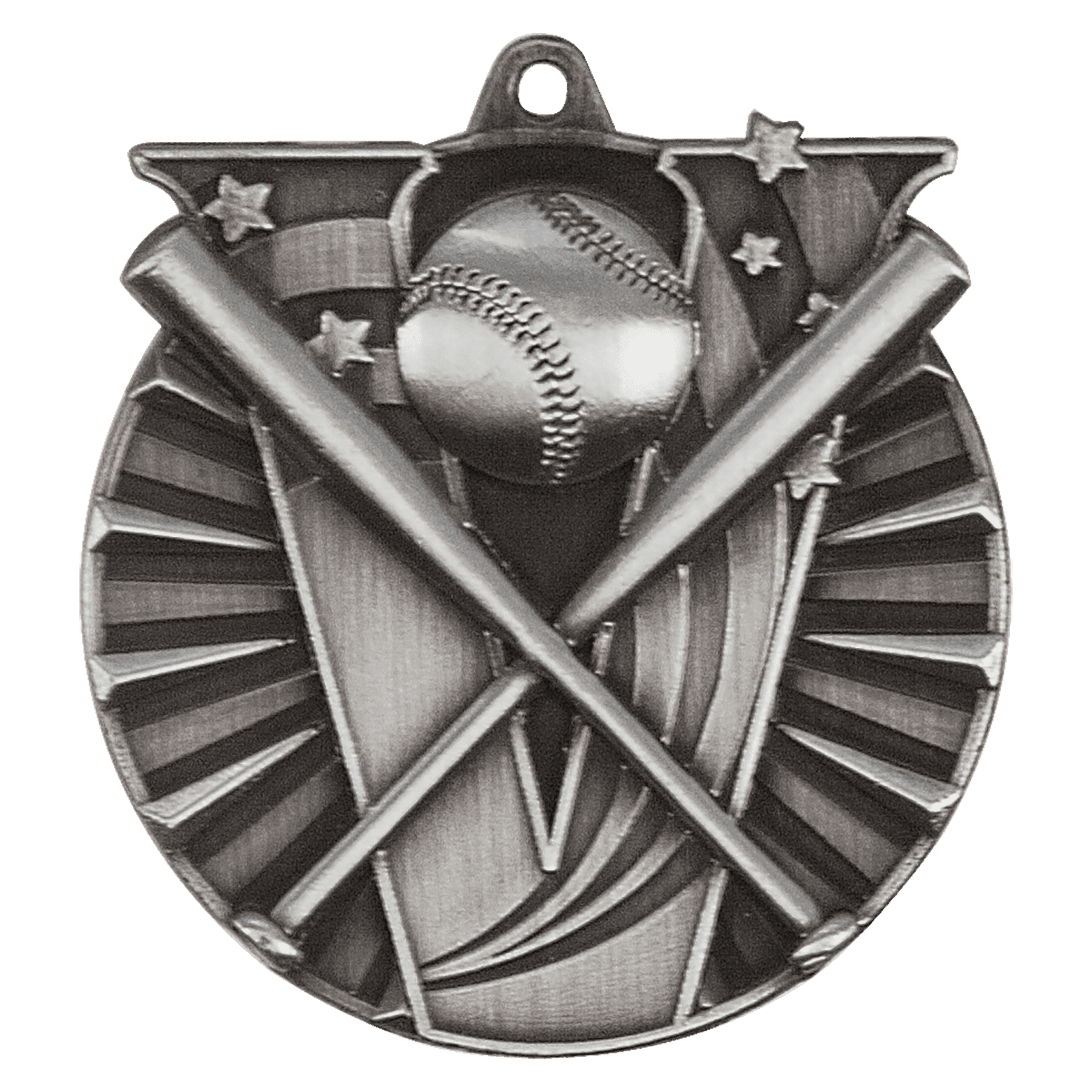 Antique Silver 2" Baseball/Softball Victory Medal