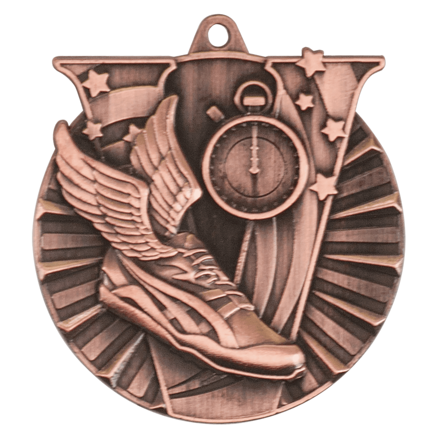 Antique Bronze 2" Track Victory Medal