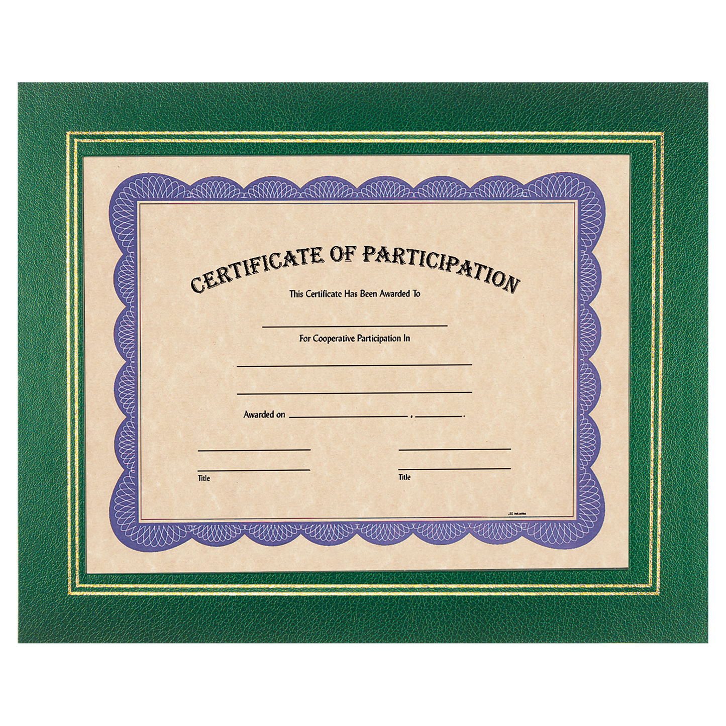 13 1/4" x 10 3/4" Green Certificate Holder