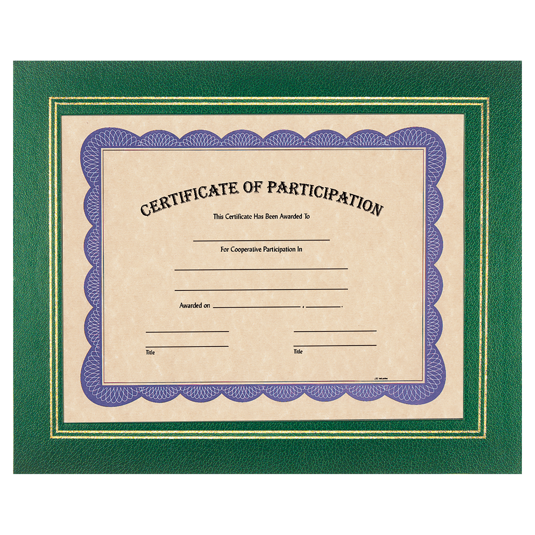 Green 13 1/4" x 10 3/4" Certificate Holder