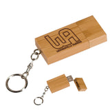 Bamboo Solid 8GB USB Flash Drive/Keychain