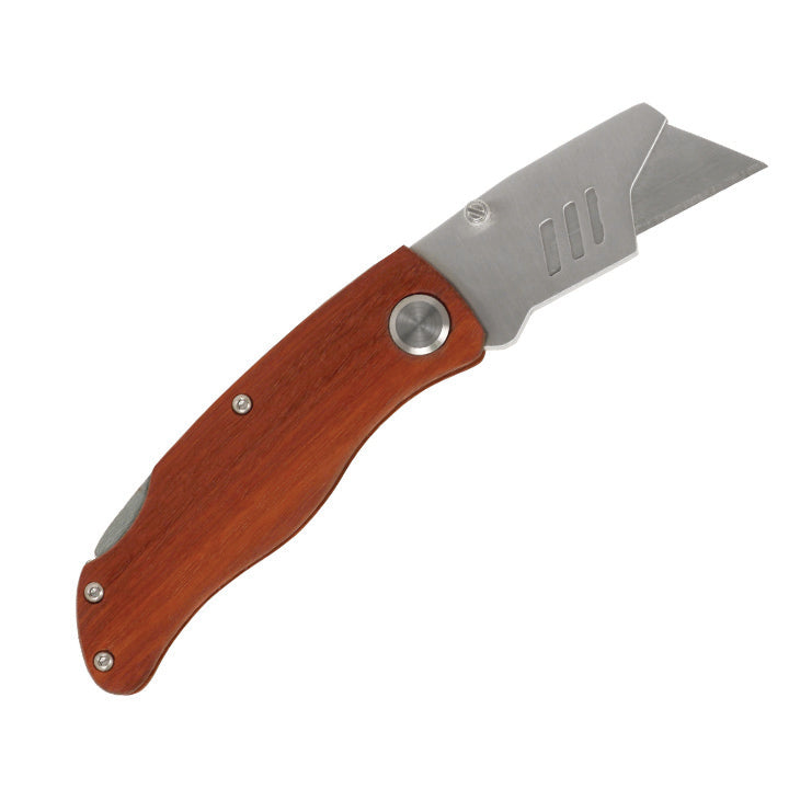 GFT016 - Wood Handle Utility Knife - 4"