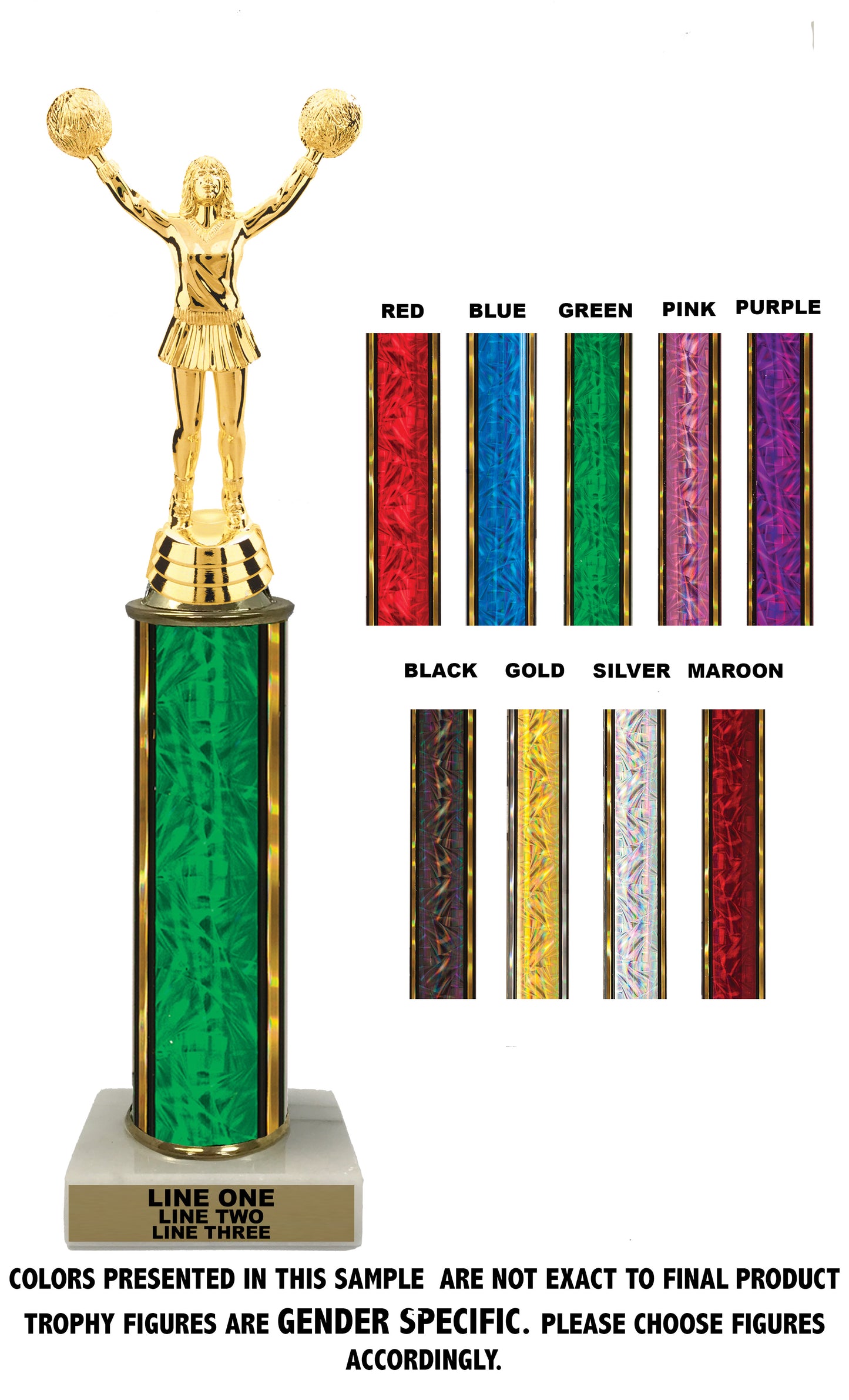 Traditional Single Column - 12" Trophy